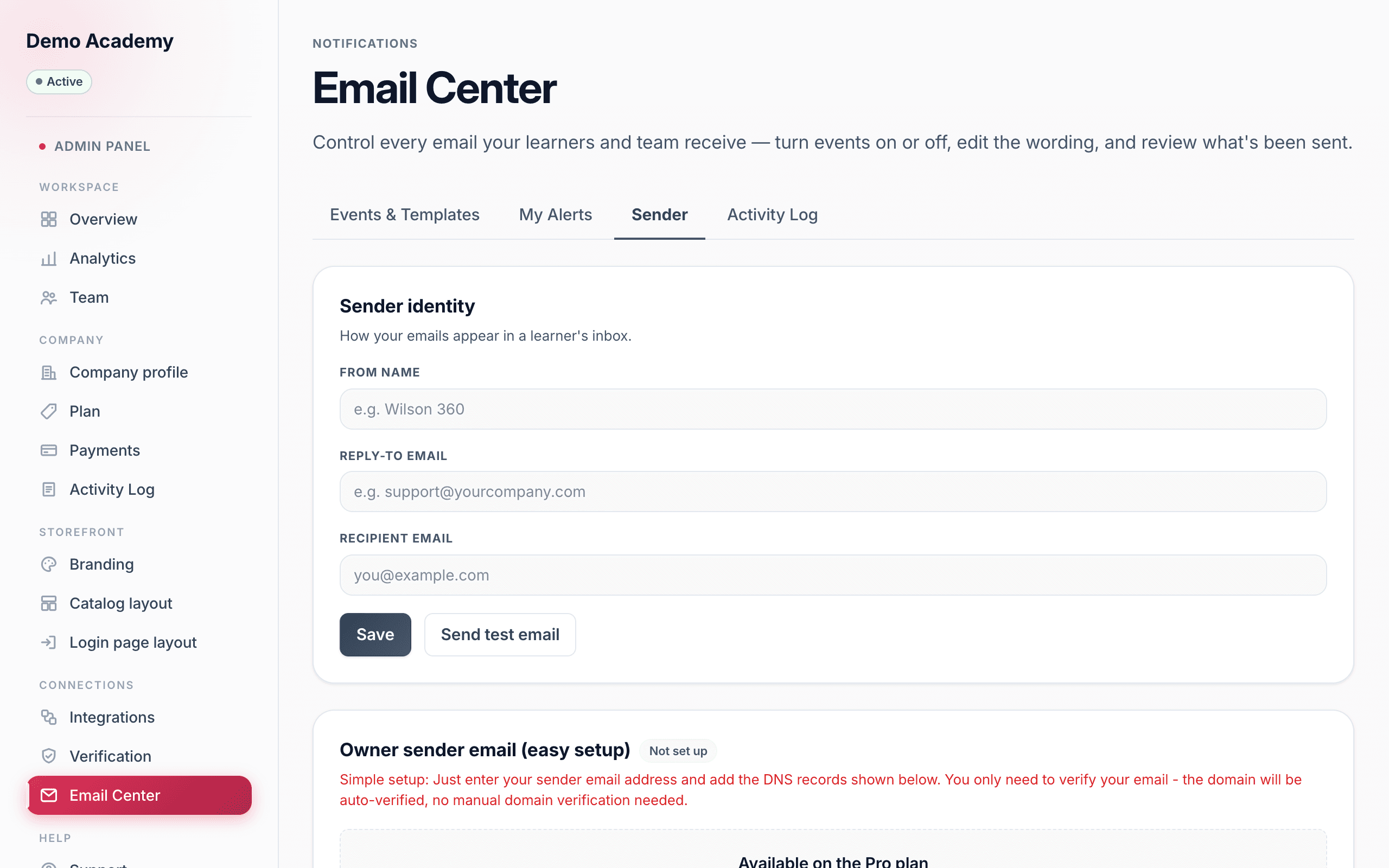 Sender identity