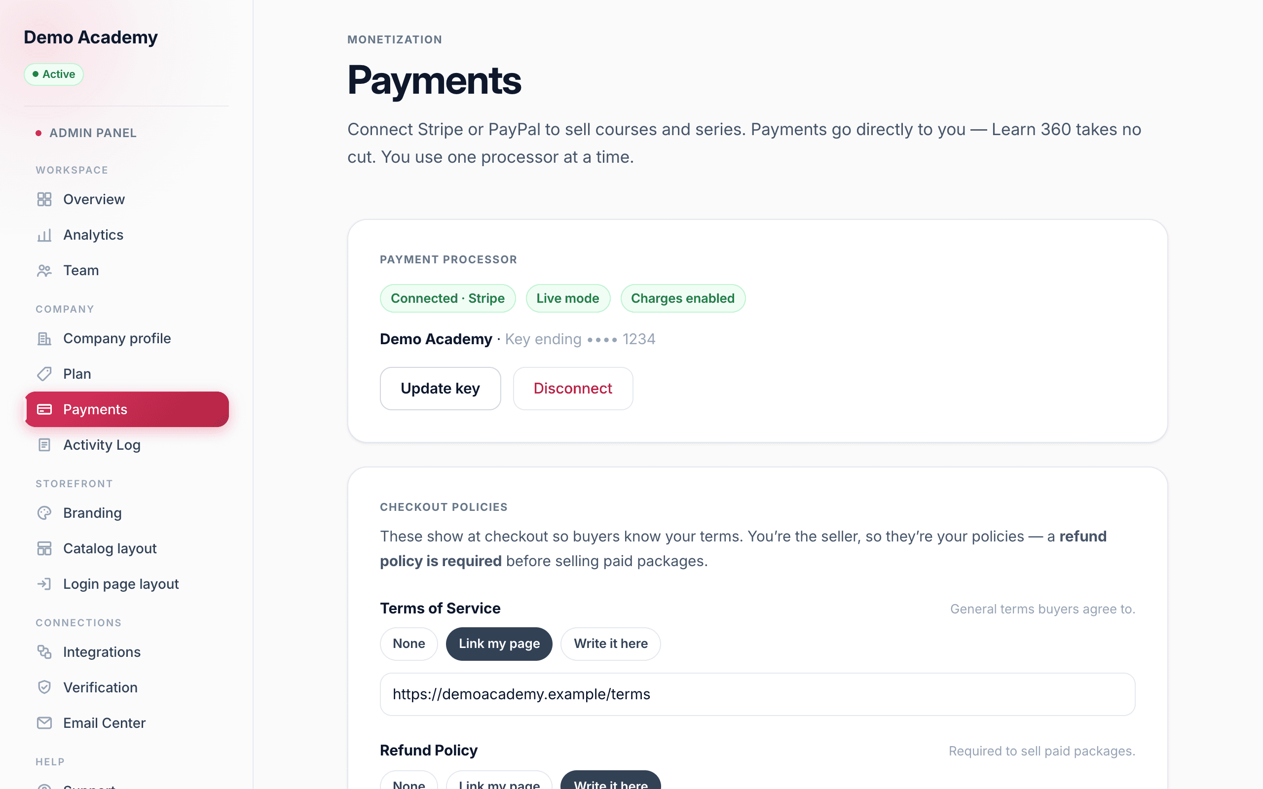 Payments — connected
